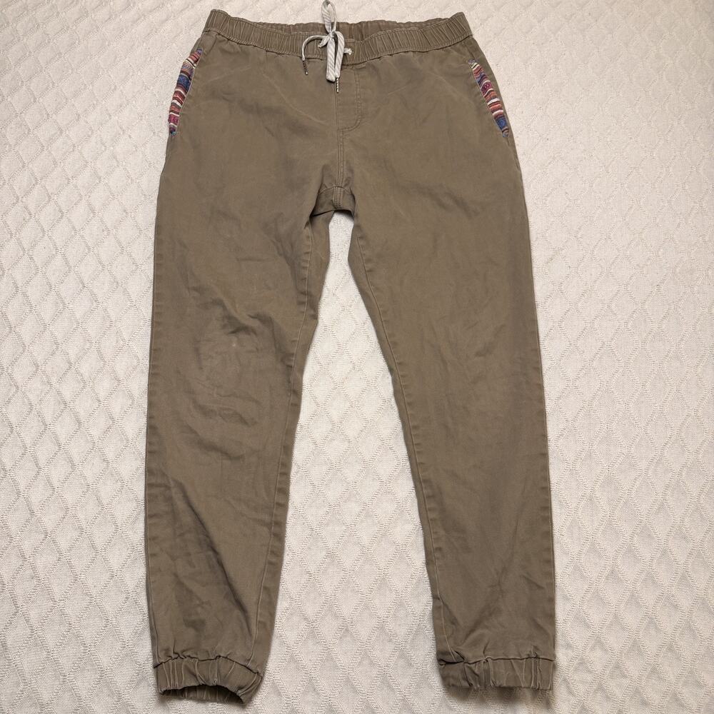 Lot Of 3 Wowie Pants Men L Navy, Kakhi & Green Rambler Chino Joggers Drawstring - Picture 4 of 7